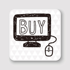 online shopping doodle