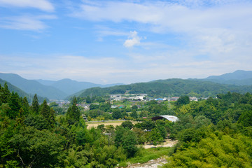 Landscape of Achi village in Nagano, Japan