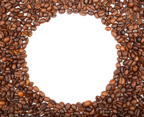 Fframe of coffee beans for the photos