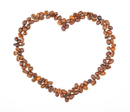 Fframe of coffee beans for the photos