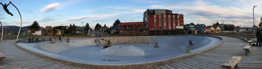 Obraz premium Skate park in Puerto Natales, Chile