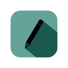 pencil icon with long shadow
