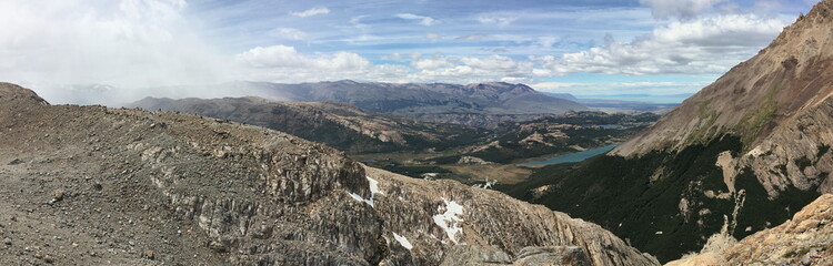 Fototapeta na wymiar View across Los Glaciares National Park in Argentina