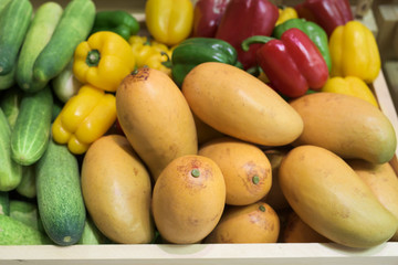 Fresh fruits and vegetables for sale