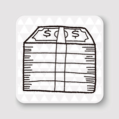 money bill doodle drawing