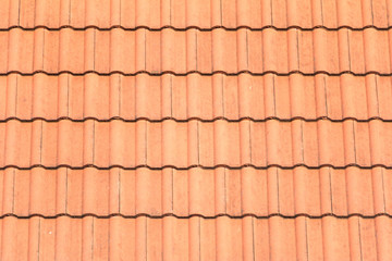 Close up of orange roof texture
