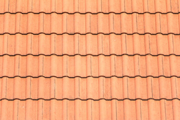 Close up of orange roof texture