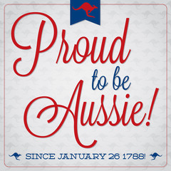 Elegant typographic Australia Day card in vector format.