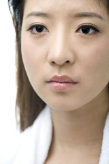 Young woman looking pensive