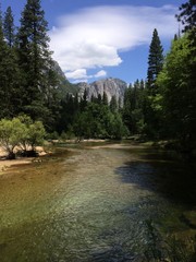 Yosemite Nationalpark; Merced River im Yosemite Valley