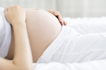 Fototapeta na wymiar Pregnant woman's belly