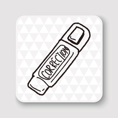 correction pen doodle