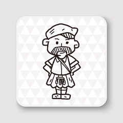 scotland man doodle