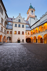 Fototapeta na wymiar View of the old city hall yard in Bratislava, Slovakia.