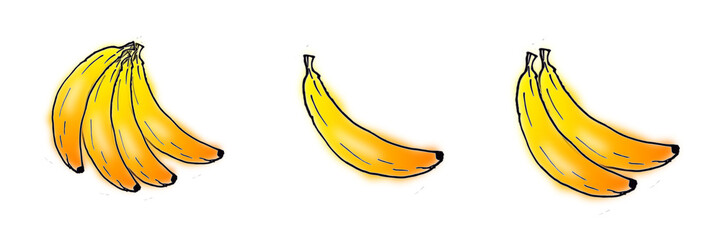 bananas illustration isolated