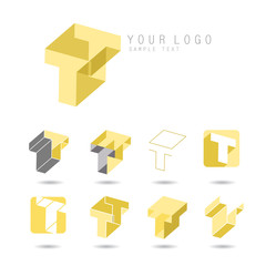 Obraz premium Zestaw ikon litery F