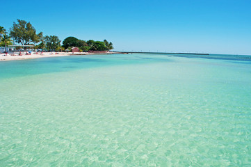 Spiaggia di Higgs, molo, sole, relax, mare, Key West, isole Keys, Florida, America, Usa