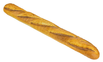 Baguette bread isolated on white background