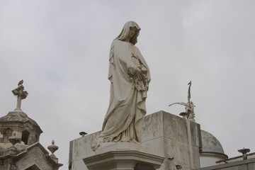 Marble monument, Recoleta Cemetery, Buenos Aires, Argentina