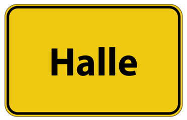 Ortstafel Halle in Deutschland