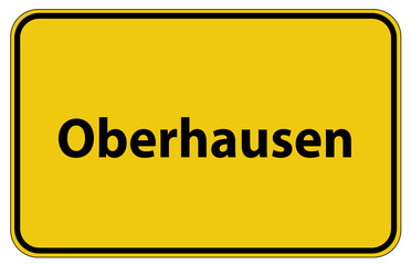 Ortstafel Oberhausen in Deutschland