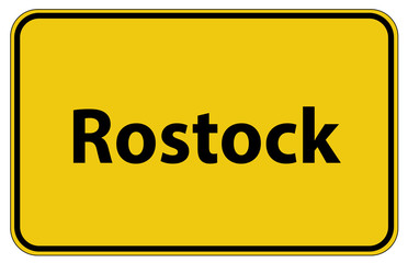 Ortstafel Rostock in Deutschland