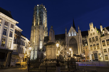 Fototapeta na wymiar Saint Rumbold's Cathedral in Mechelen in Belgium