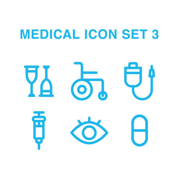 Vector medical Icon Set 3 made in flat style