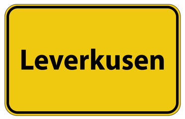 Ortstafel Leverkusen in Deutschland