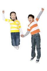 Obraz premium Fun jumping together!