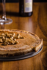 Walnut cheesecake with cinnamon