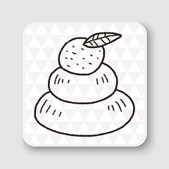 japanese new year cake doodle