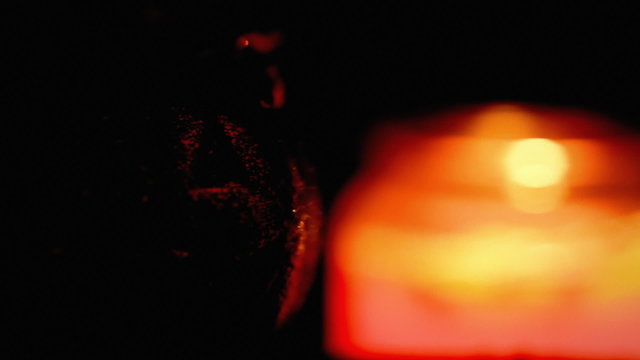 Pumpkin Halloween green candle red

