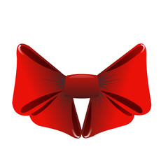 vector illustration of red bow