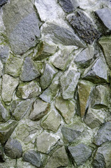 The texture of multicolored bricks.
