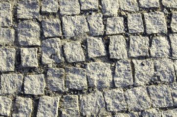 The texture of multicolored bricks.