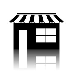 Shop icon over white background