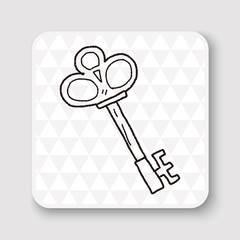 old key doodle