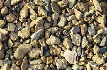 The texture of multicolored bricks.