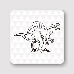 Spinosaurus dinosaur doodle
