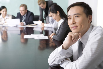 Businesspeople in a meeting