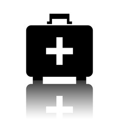 First aid box icon on white background