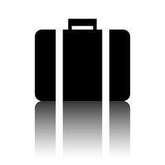 Riefcase black and white icon