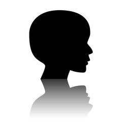 Human head silhouette