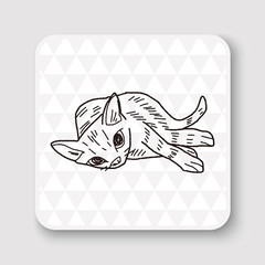 cat doodle drawing