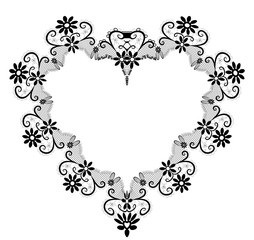 Lace ornamented heart