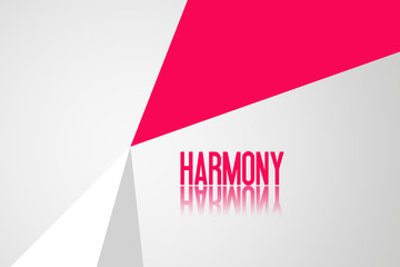 Harmony - Copy space - Illustration Background - Mirrored Text Graphic - Modern Design