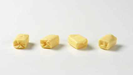 White chewy candies