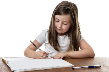 studying hard at school