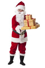 Santa Claus carrying sack of gifts